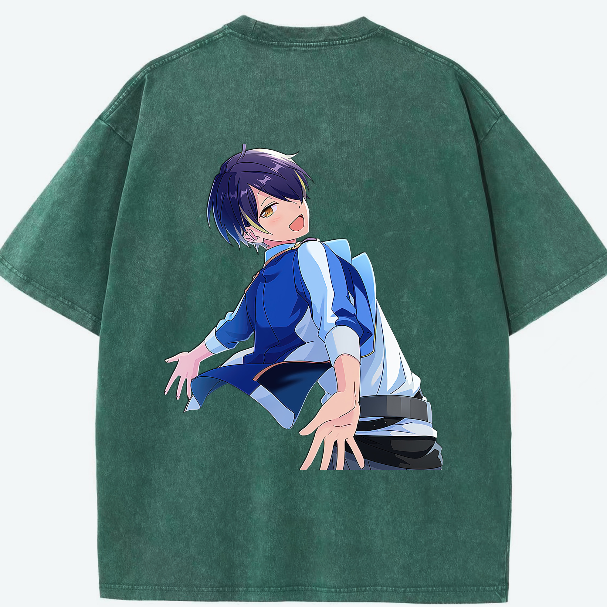 （画像用） あんさんぶるスターズ! Ensemble Stars 綿100% ヴィンテージ風 半袖Tシャツ（背面プリント）